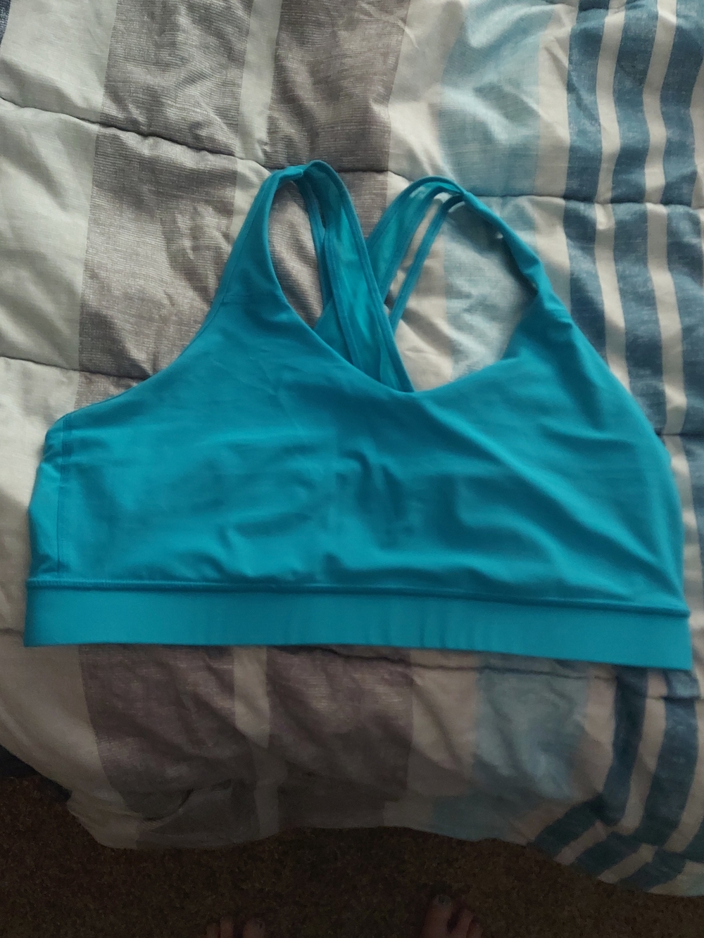 Avia Turquoise Crisscross Sports Bra